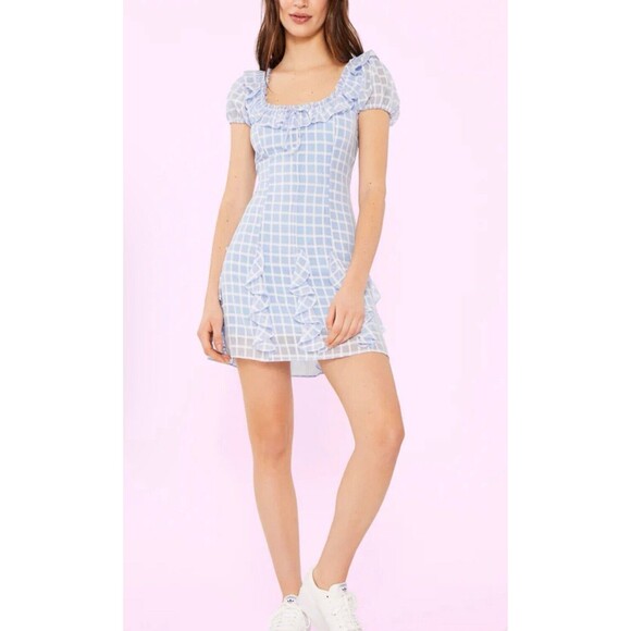 LIKELY Lula Mini Dress In Blue Bell Sz 10 New - Picture 2 of 12